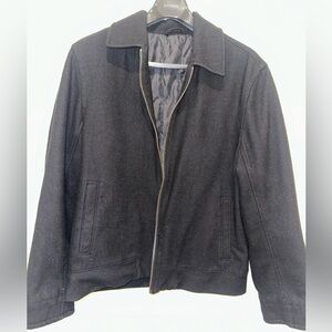 Men’s large gap pea coat with zipper